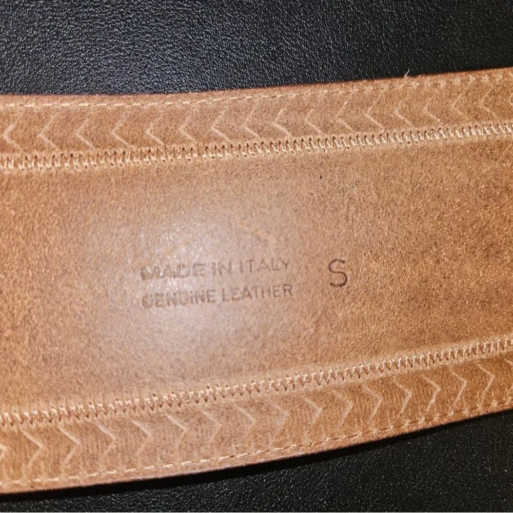 Vintage Linea Pelle Laser Cut Leather Belt Size S